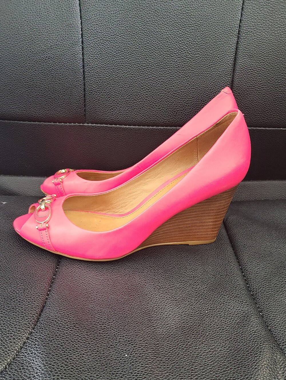 Coach Pink Wedge Shoes - Picture 3 of 6
